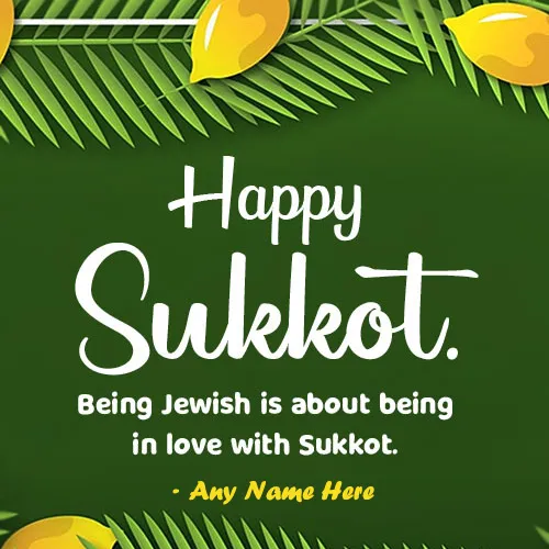 Write Name On Happy Sukkot Free Images