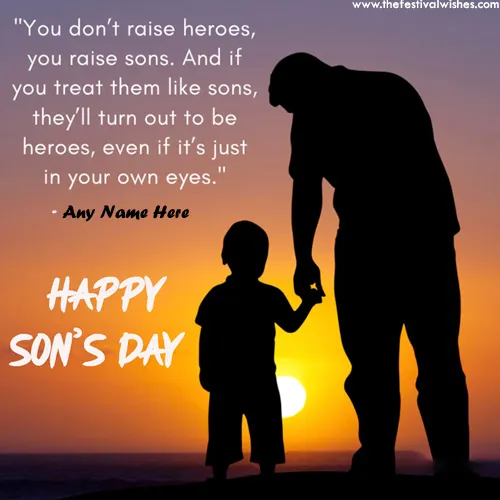Happy National Sons Day 2024 Images With Name