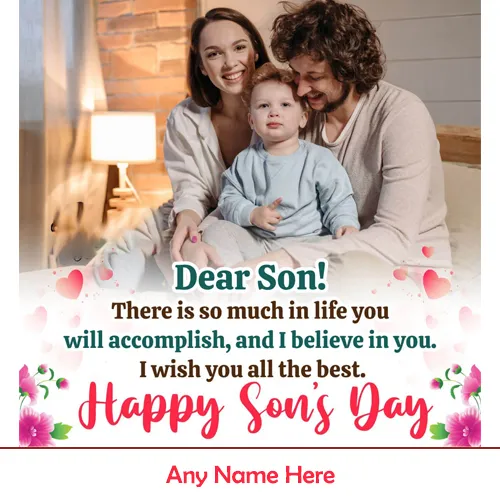Write Name On Happy National Son Day 2024 Quotes And Images