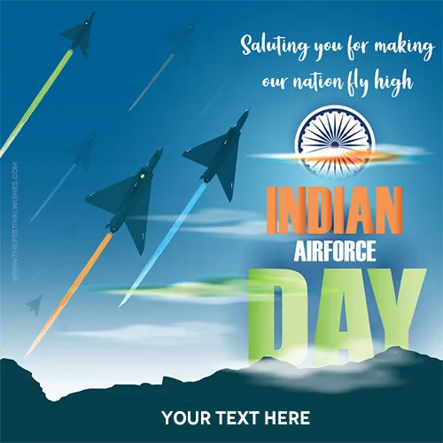Write Name On Indian Air Force Day 2024 Whatsapp Status