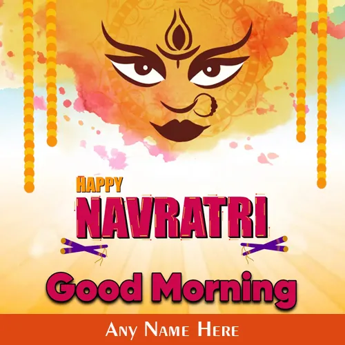 Navratri Good Morning Wishes Images With Name