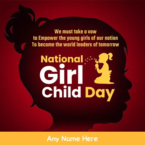 World International Girl Child Day 2024 Photo With Name