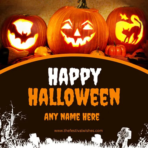 Happy Halloween Pumpkin Day Images With Name