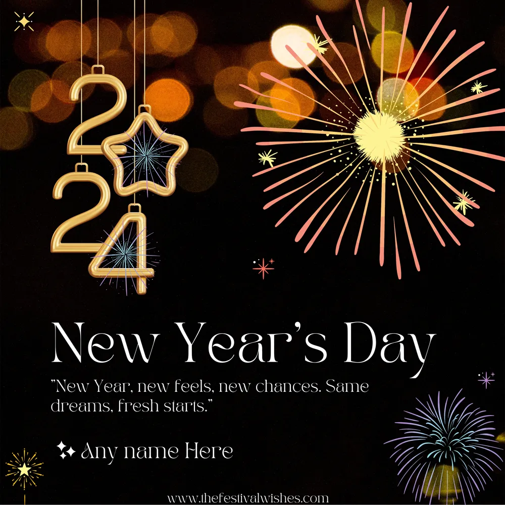 Happy New Year 2024 Card With Name