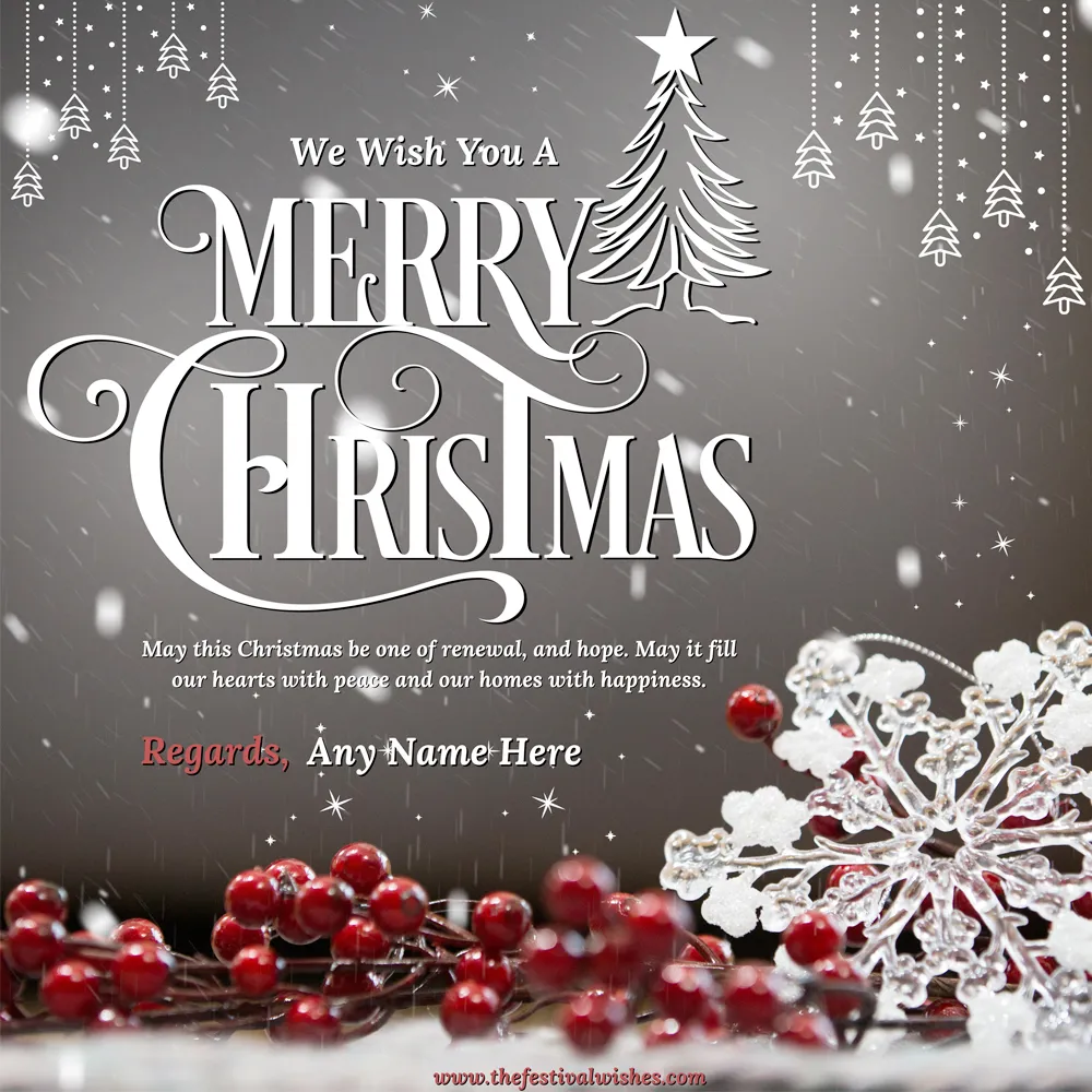 Write Name On Merry Christmas 2024 Greetings With Images