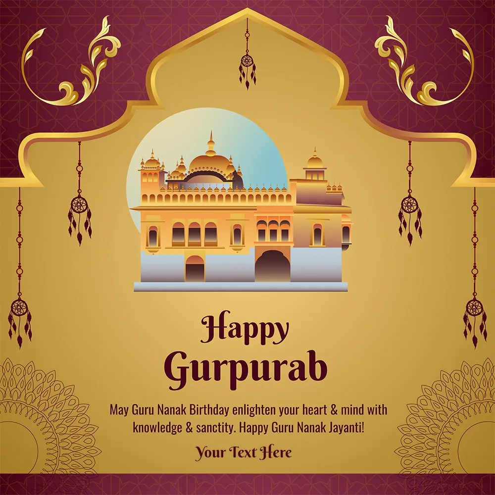 Happy Gurpurab 2024 Wishes Images With Name