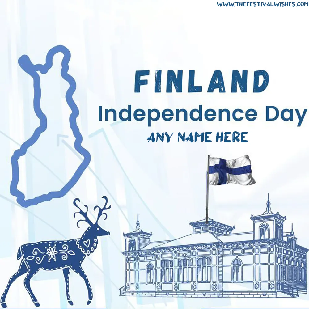 Finland National Day 2024 Images With Custom Name