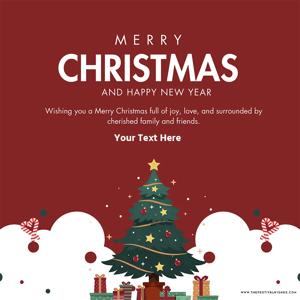 Free Printable Christmas New Year 2024 Card With Name Edit Online