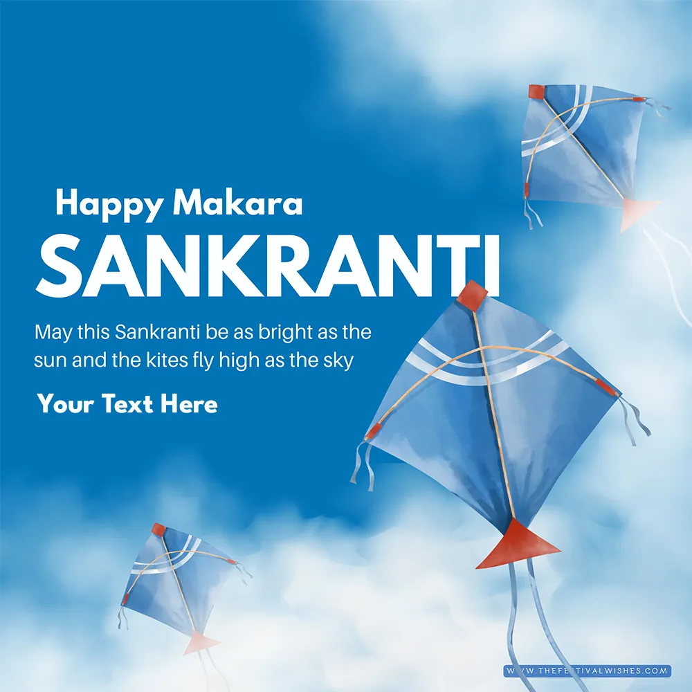 Free Kite Festival Makar Sankranti 2024 Card Maker With Name