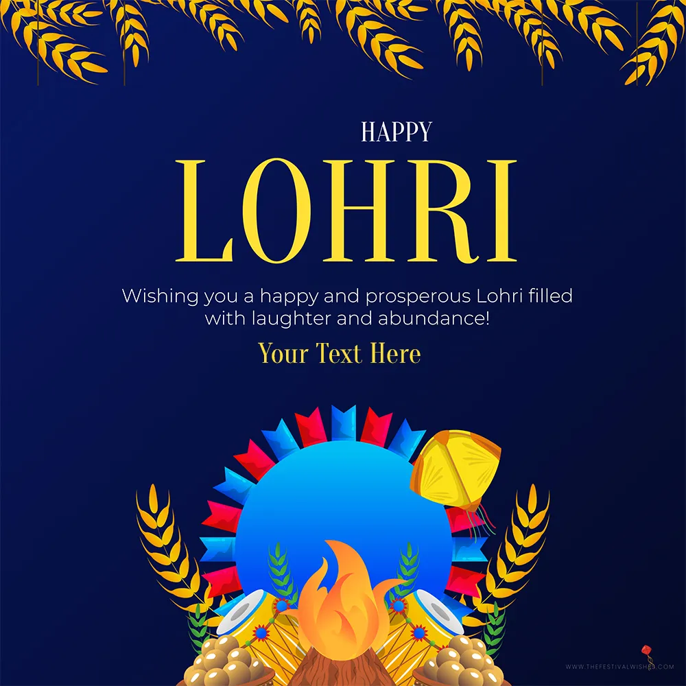 Happy Lohri 2024 Whatsapp Status Dp With Name Download