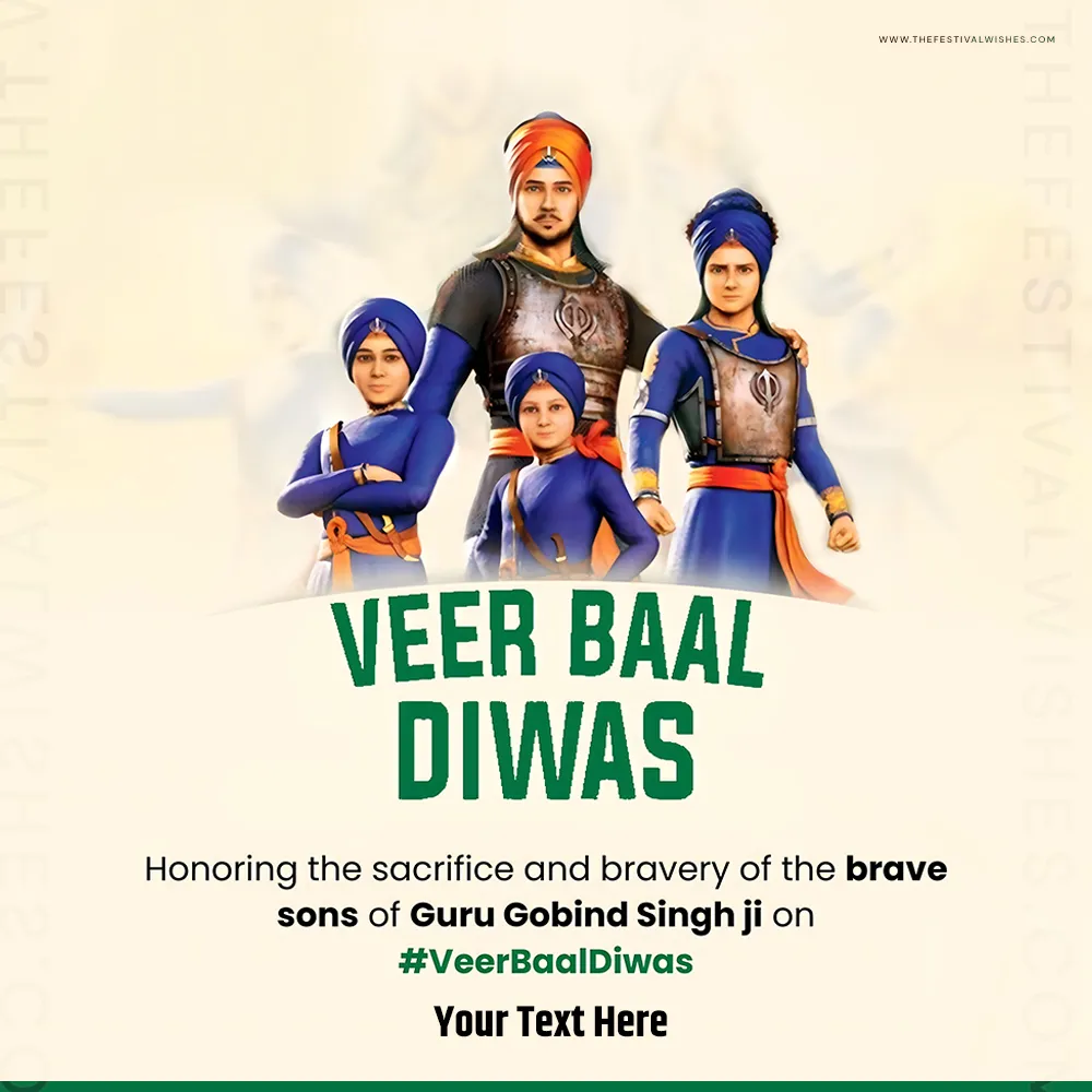 Write Name On Veer Bal Diwas 2024 Theme