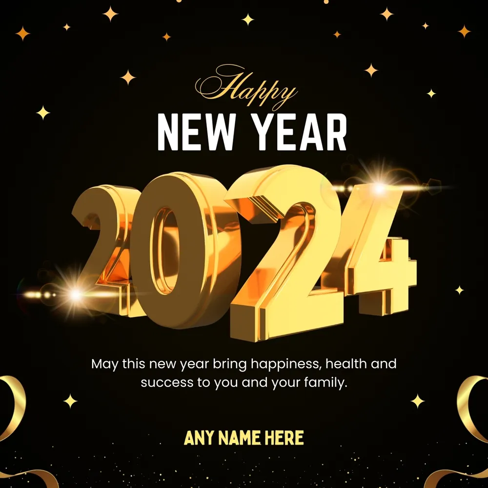 New Year 2024 Pic Editing With Own Name Online