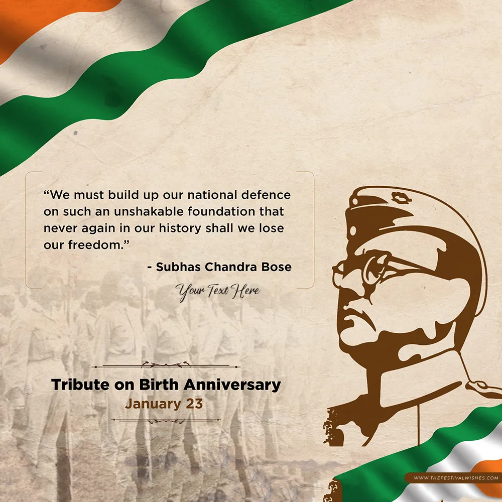 Write Name On Subhash Chandra Bose Jayanti HD Wallpaper