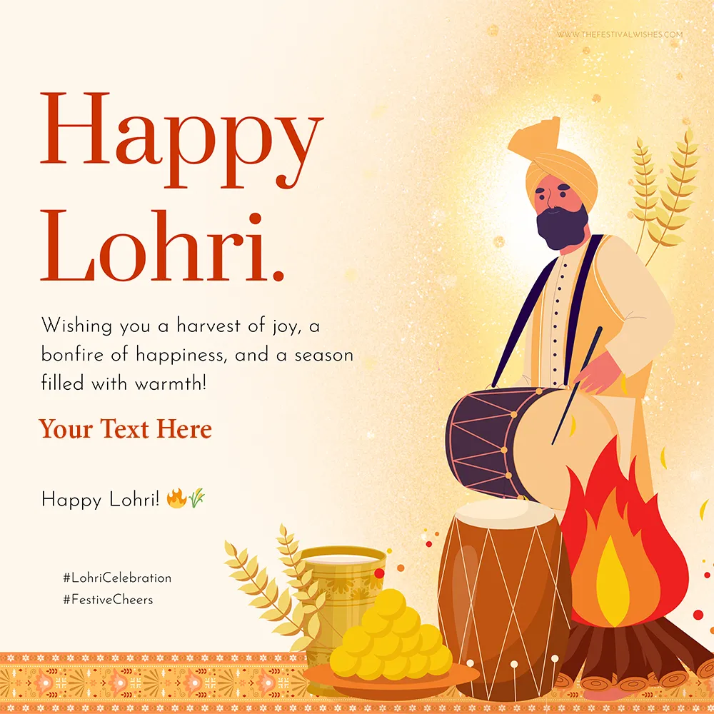 Happy Lohri Wishes With Company Name In English