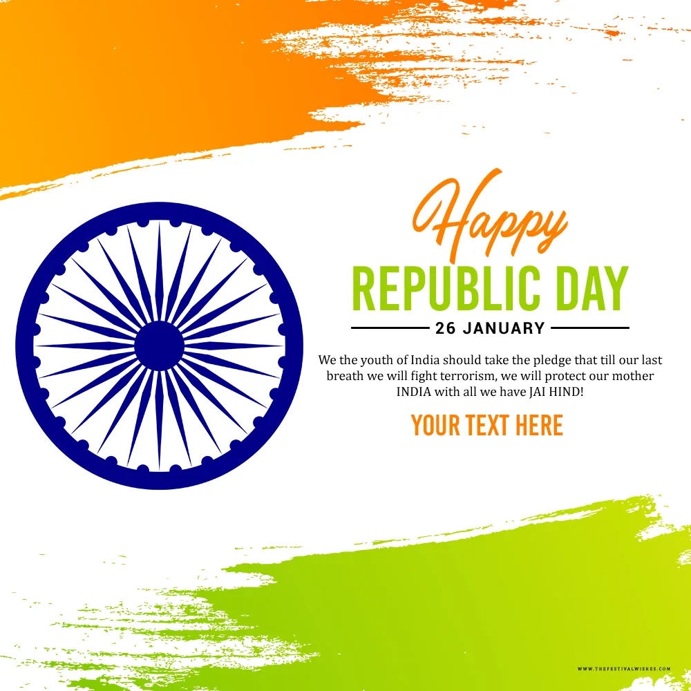 Write Name On Republic Day 26 January 2024 Images Quotes And Message