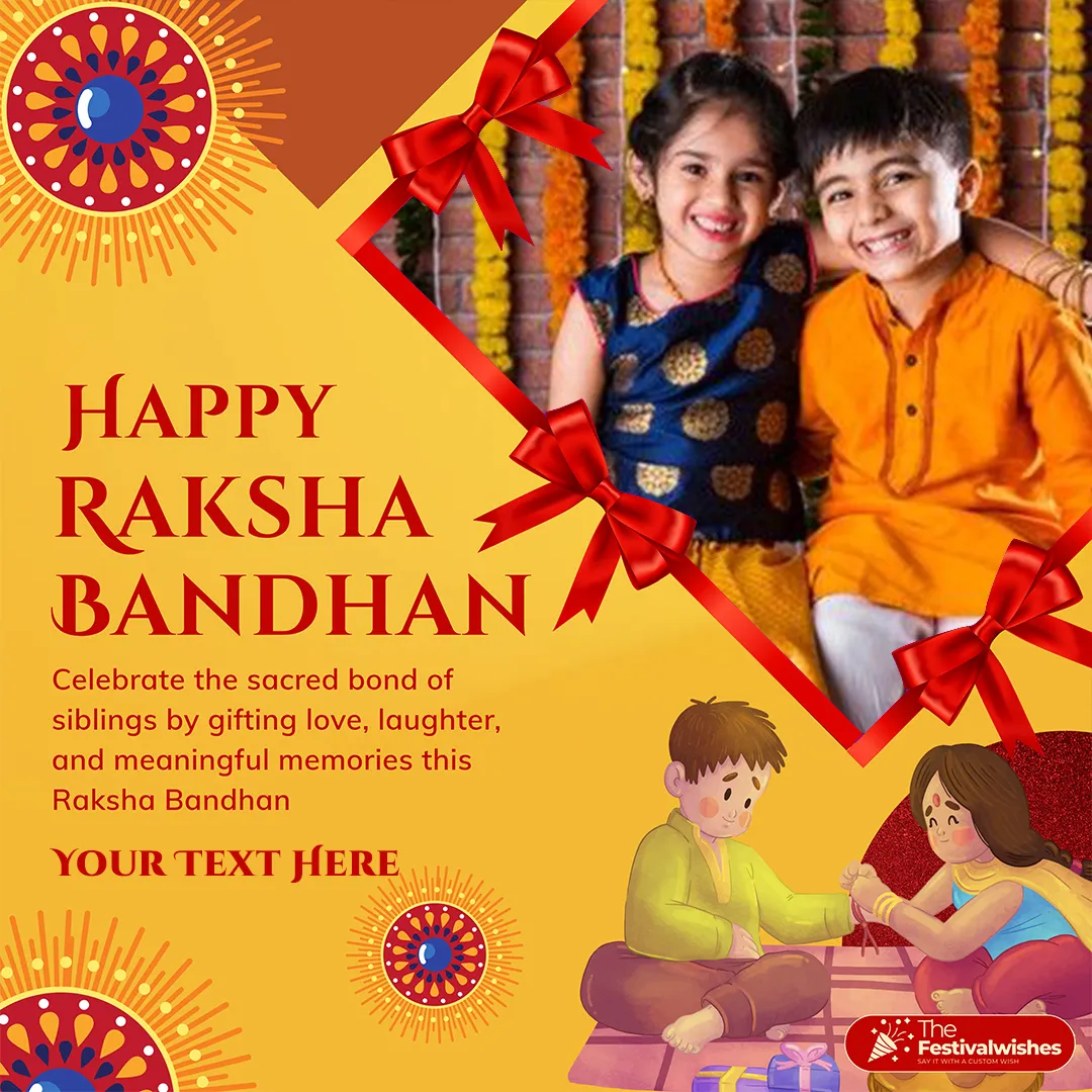 Rakhi Photo Frame With Brother And Sister Name Download